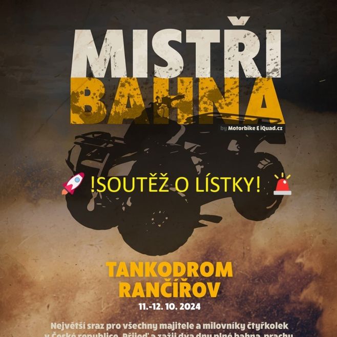 !SOUTĚŽ! 🚀🚨 Zdravím všechny! 🔥🤙 🎉 Na oslavu akce Mistři Bahna jsme pro vás připravili skvělou soutěž, kterou si nesmíte...